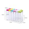 6Pcs/Set Seasoning Box with Tray Condiment Storage Plastic Moisture-Proof Salt Jar