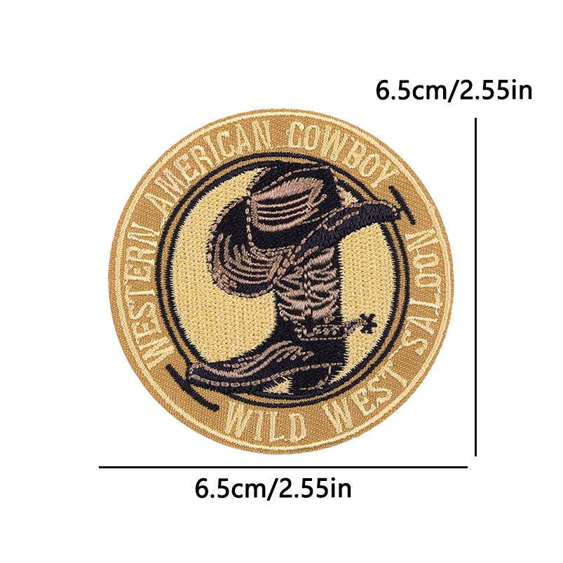 West Cowboy Embroidery Iron On Patches For Clothing thermoadhesive Patch For Clothes Heroism Adventurism Patch For Jeans Sticker