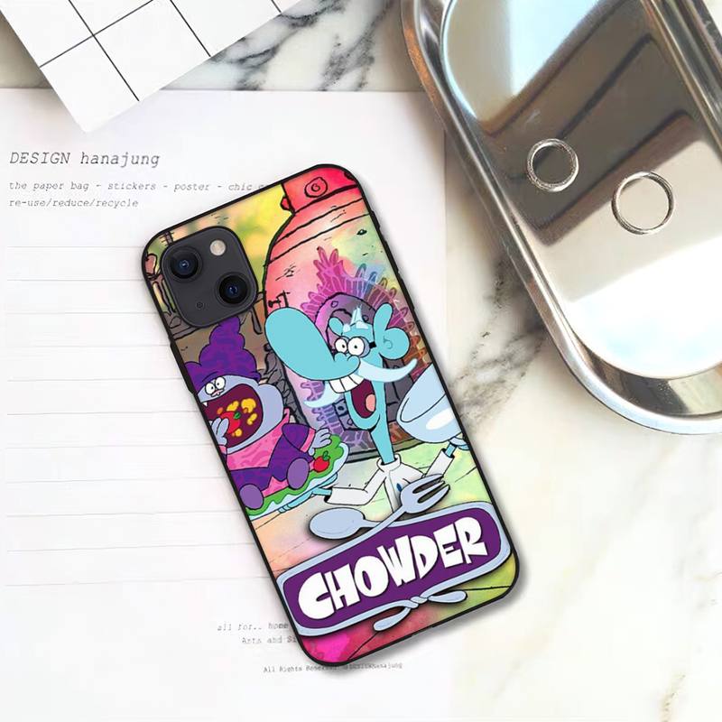 Милый мультяшный чехол для телефона с Чаудером для iPhone 11 12 Mini 13 14 15 Pro XS Max X Plus SE XR