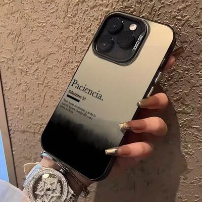 Серебристый чехол для телефона с английским пейзажем для Apple 17/16/15 Pro, 14 Pro Max, 13/12