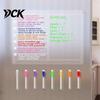 Clear Acrylic Dry Erase Board Magnetic Planning Board, Notepad Memo for Fridge, Kitchen Grocery List Organizer Monthly Weekly Daily Meal Menu Planner