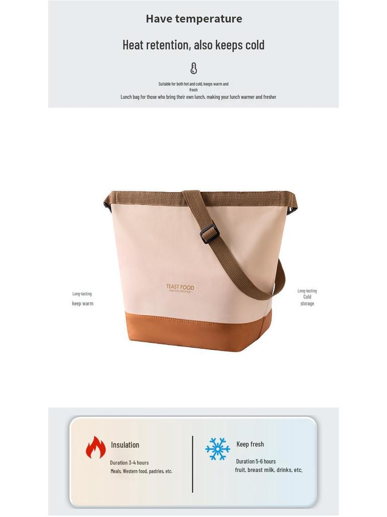 Изолированная сумка-кроссбоди, сумка для ланча с плечевым ремнем для путешествий и пикников