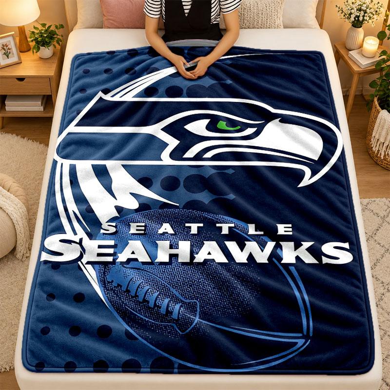 Фланелевое одеяло Seattle Seahawks Теплое Мягкое Плед для Дивана Кровати Гостиной