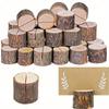 Place Card Holders, Place Rustic Wooden Card Holders Table Number Stands for Name Tags Food Markers Party Wedding Table Name Card Holder Memo