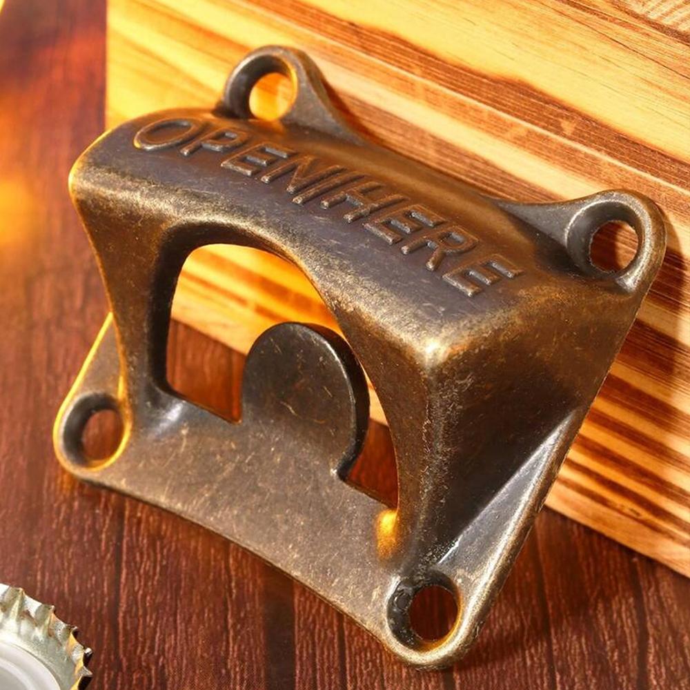 Vintage Beer Bottle Opener Wall Mounted Bottle Opener Bar Accessories Kitchen Tool