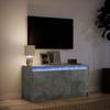 TV Cabinet with LED Lighting Concrete Grey 100 x 34 x 50 cm