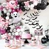 Girls Halloween Themed Party Balloon Wreath Set Pink Black Halloween Party Party Background Decoration