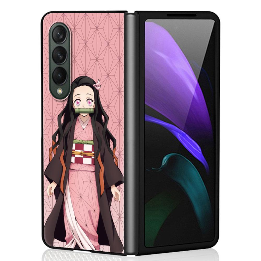 Жесткий чехол для телефона Demon Slayer Cartoon из ПК для Samsung Galaxy ZFold3 Z Fold4 5G ZFold4 Z Fold3 Z Fold 4 Z Fold Print Bag