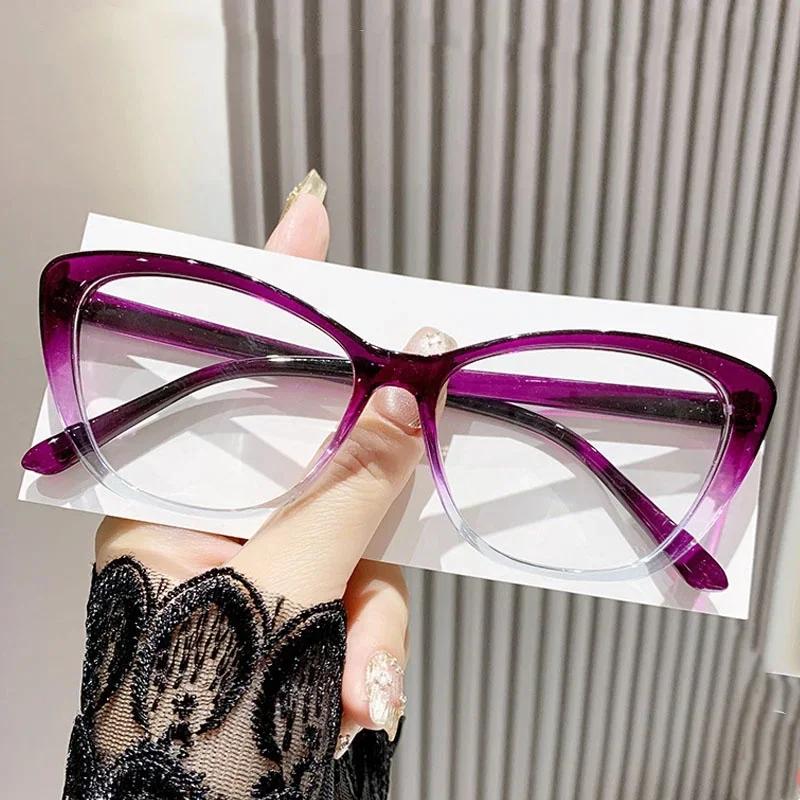 2025 Stylish Cat Eye Myopia Glasses for Women Men Fashion Ins Style Minus Diopter Glasses Unisex Vintage Clear Lens Eyeglasses