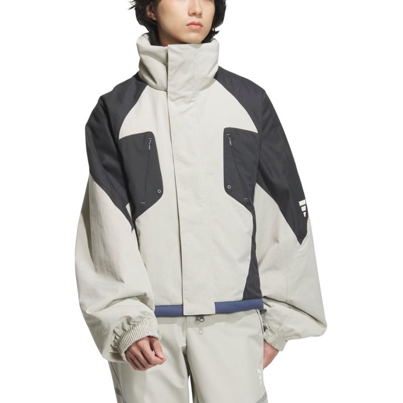 Adidas Fustl P Jacket Comfortable Versatile Warm Sports Casual Cotton Coat Men Jacket Light-Sesame Earth-Gray JM6144