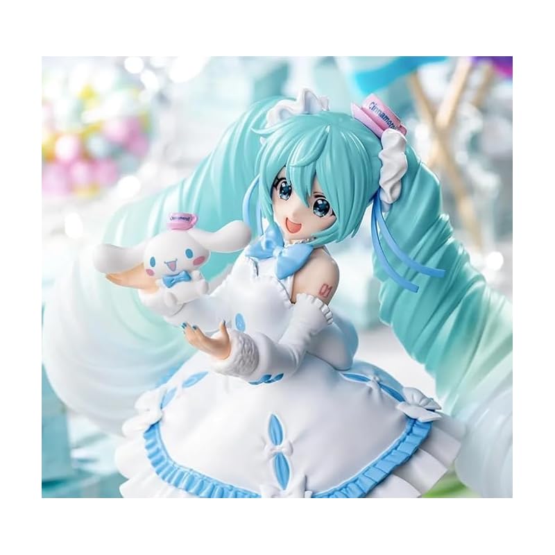 Серия Hatsune' Miku Luminasta Hatsune' Miku x Cinnamo*Roll Белая версия платья фигурка 1 тип в общем официальном размере Примерно 19 см