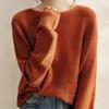 Large Block Texture Design Knitted Sweater Loose and Slimming High-end Temperament Women's Autumn and Winter Three-dimensional Long Sleeved Top