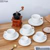 Однотонная керамическая кофейная чашка и блюдце, набор кружек для офиса, европейская парная чашка для послеобеденного чая, домашняя кухонная посуда для питья