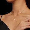 Gold-plated Moissanite necklace 1.0 ct 925 silver adjustable