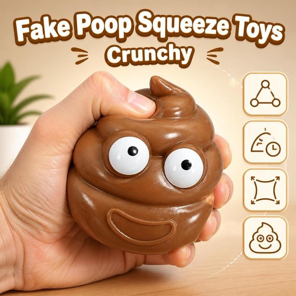 Soft Fake Poop Squeeze Toys Sound Effects Realistic Shit Pinch Halloween Party