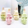 Christmas Series New Cute Hat Scarf Snowman Candle Silicone Molds Snowflake Christmas Tree Plaster Soap Resin Mould Home Decor