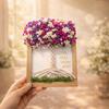 Деревянная фоторамка для самостоятельной сборки с букетом из искусственного гипсофилы для гостиной, спальни, офиса, домашнего стола, подарки на День матери для мамы, женщин