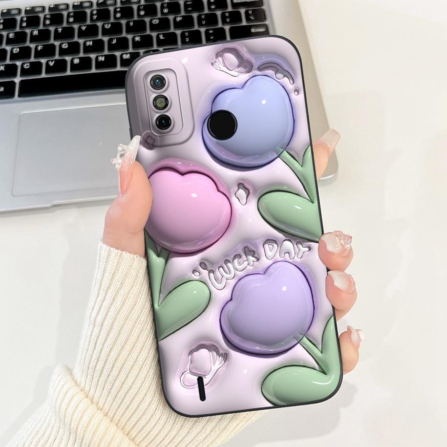 For Tecno Spark Go 2020 KE5S Case For Tecno Spark 6 Go KE5j KE5k Cover Fashion Flower Shockproof Bumper For Spark 6 Go 2021 Capa
