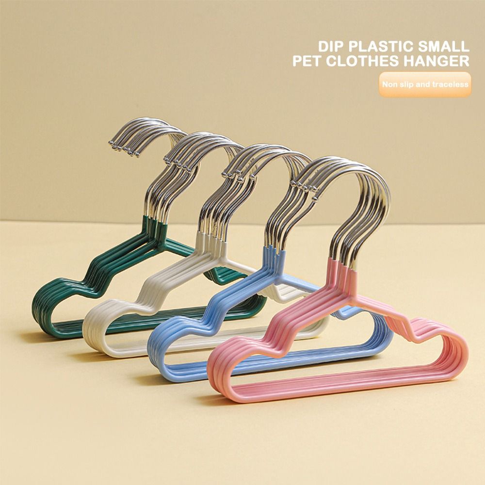 10PCS Solid Color Pet Clothes Hanger Non-slip Special Display Rack New Pet Hanger Clothes