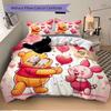 Piglet Winnie Pooh Celebrate Love Print 3Pcs Bedding Setduvet Cover With 2 Bedropillowcase Home Birthday Gift