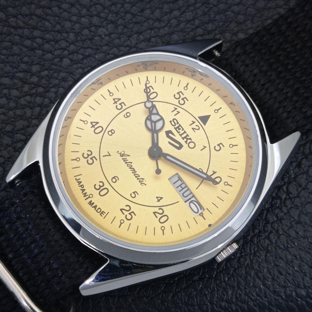 ОТРЕСТАВРИРОВАННЫЕ SEIKO 5 АВТОМАТИЧЕСКИЕ 6309A ВИНТАЖНЫЕ ЯПОНСКИЕ МУЖСКИЕ ЗОЛОТЫЕ ЧАСЫ a442293-4