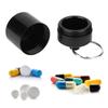 2 Pcs Pill Container Oxidation Coloring Black Aluminum Alloy Pill Box Storage Container
