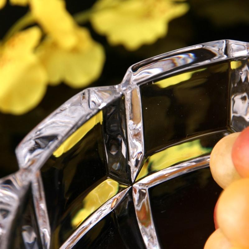 Embossed Clear Glass Crystal Candy Jar Dish with Lid for Snacks Storage Home Decors Trinket Jewelry Organizers Box