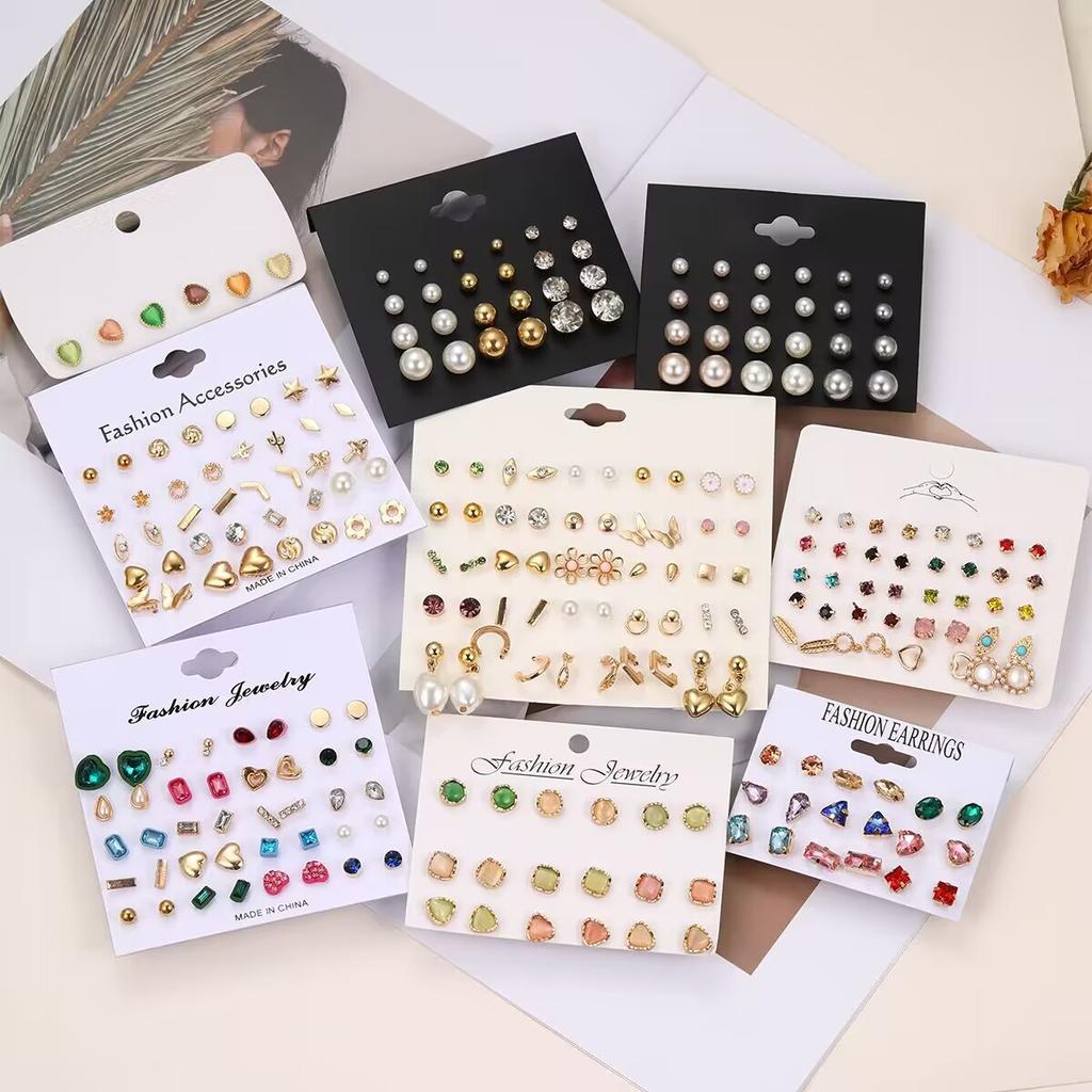 Модные серьги с кристаллами циркония, винтажные геометрические металлические бусины, серьги-гвоздики для женщин и девочек, 2024, модные ювелирные подарки