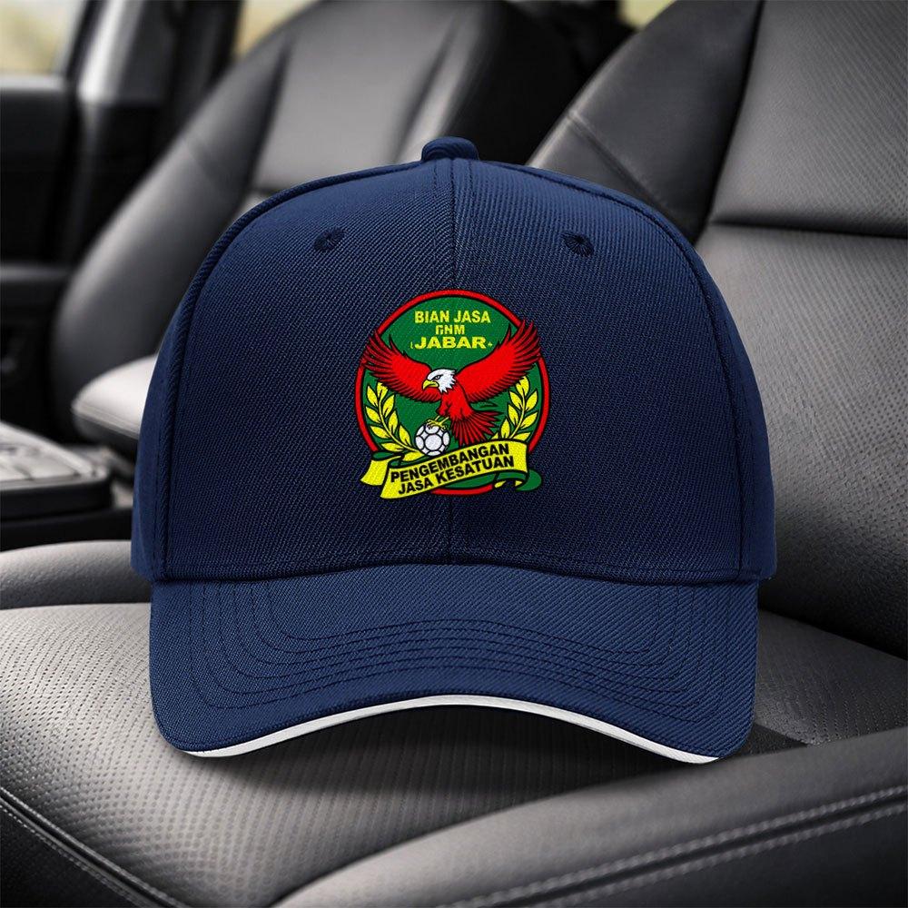 Indonesian JABAR Eagle Baseball Cap Black Adjustable Duckbill Hat Unisex Outdoor Sports Cap