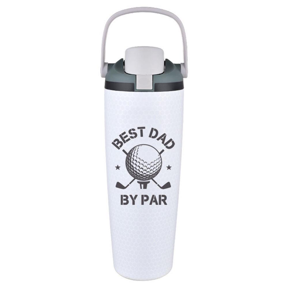 900ML/30oz Stainless Steel Thermos Flask One Click Open Lid Cute Water Bottle Leak Proof Travel Mug Summer Gift for Women/Girl
