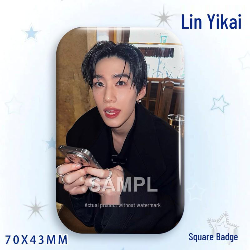 Thai Star PP Lin Yikai Concert Support Badge: Laser-cut Square Brooch Ornament