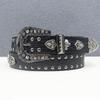 Crocodile Pattern American Western Rivet Wrigley Skeleton Street Rivet Belt Punk Men's Belt Women