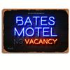 Nostalgic Style Bates Motel Neon Metal Tin Sign - Perfect Wall Decor for Man Cave, Basement, Bar, Tavern and More!