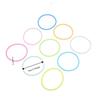 100pcs Gummy Rubbe Silicone Gel Bracelets Elastic Wristband Bracelet  For Girls Women