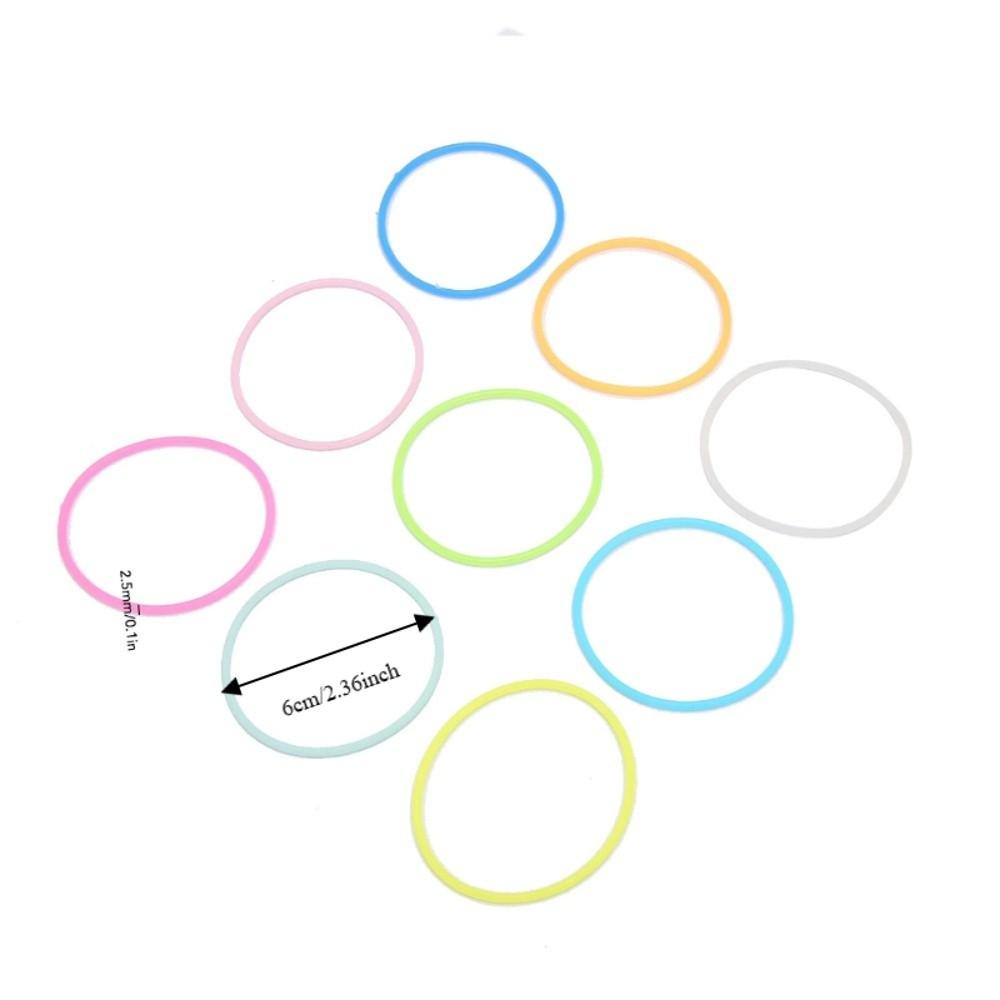100pcs Gummy Rubbe Silicone Gel Bracelets Elastic Wristband Bracelet  For Girls Women