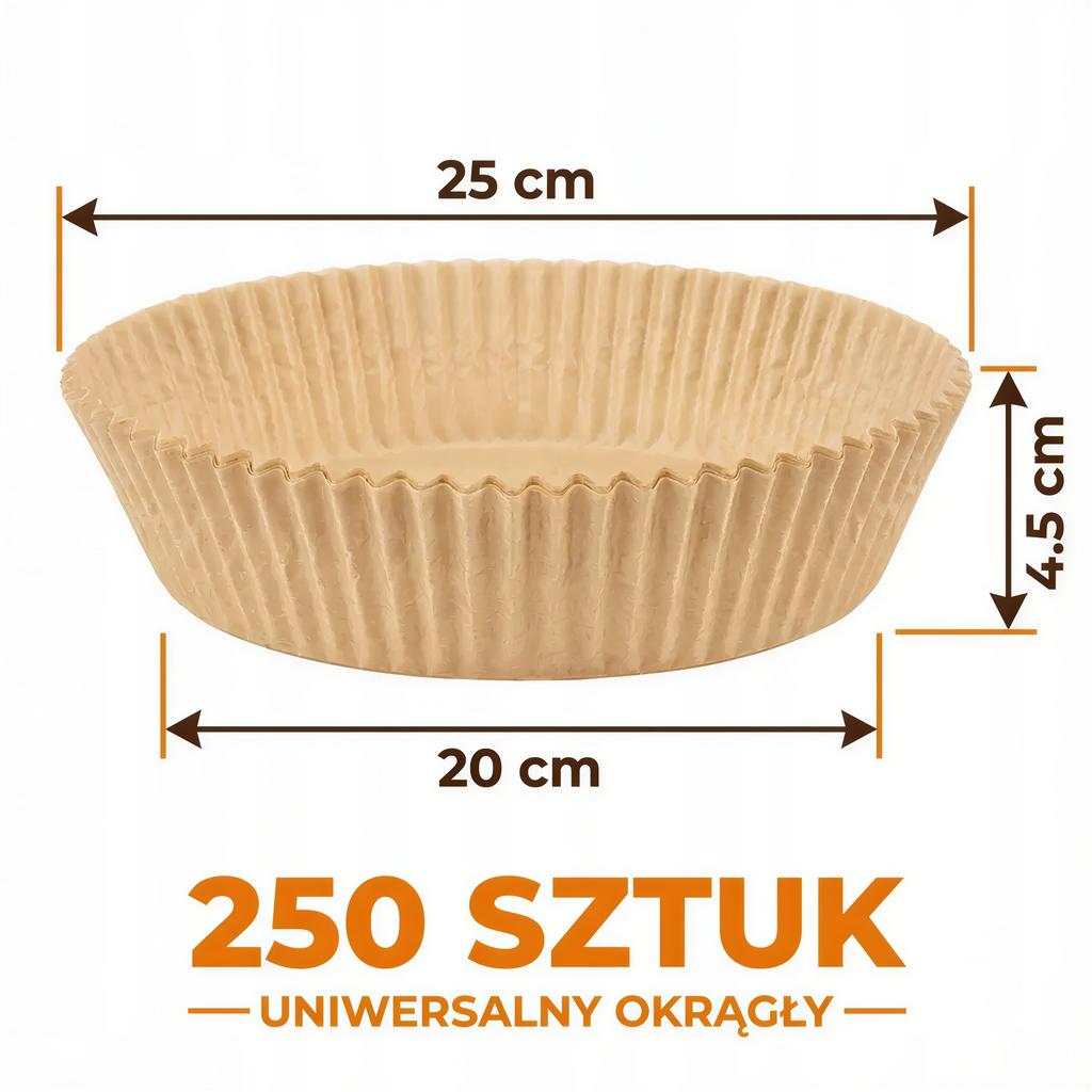 PAPER INSERTS FOR FAT-FREE FRYER 20/25 cm 250 pcs