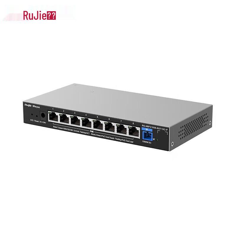 Ruijie RG-NBF2100S-8GT1SC-P 8-Port Gigabit PoE Access Switch