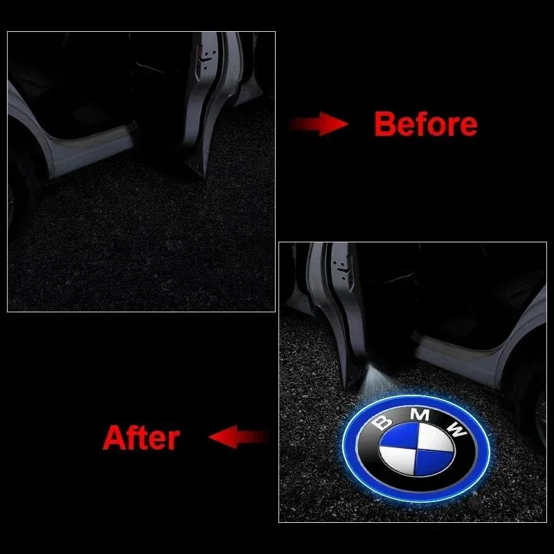 Для BMW X5 X1 X3 X6 3 5 6 7 GT Z Серии E84 E83 E70 F15 E71 2 шт. Автомобильная Дверная Подсветка HD Лазерная Приветственная Подсветка Салонный Стайлинг Автомобиля