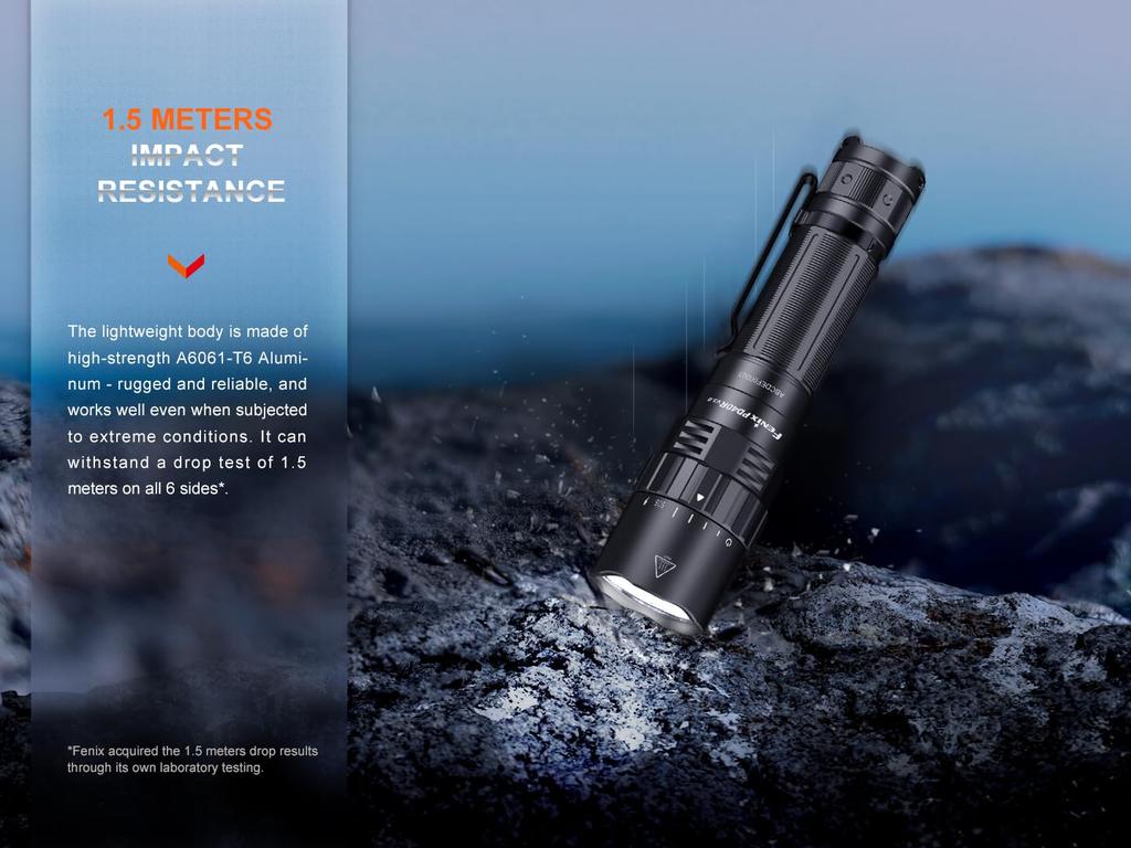 Fenix PD40R 3000 IP68 Waterproof and Included 21700 V3.0 Flashlight, USB-C Rechargeable, Lumens, Dustproof,
