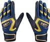 ZETT Baseball Batting Zero One Navy X Yellow JS BG19202JA Gloves, Stage, Ambidextrous, Youth, (2953)