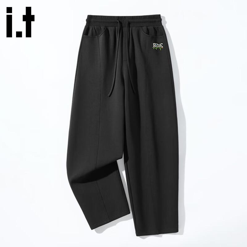 Izzueit Men's Air Layer Graffiti Straight-Leg Pants