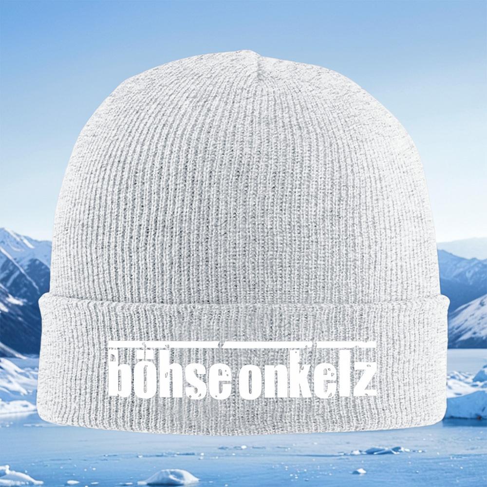 Böhse Onkelzbold белые буквы Мужская Женская Унисекс Вязаная Шапка Бини Зимняя Теплая Рождественская Для улицы Велосипеда H
