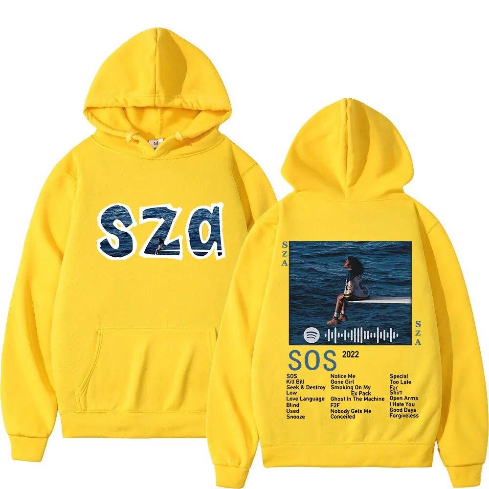 SZA новый музыкальный альбом SOS толстовки с принтом унисекс женские повседневные модные толстовки негабаритные пуловеры с капюшоном спортивный костюм одежда унисекс