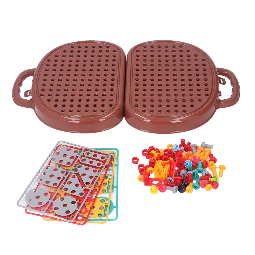 Drill Puzzle Set Steam Learning Toys with Electric Drill Screw Tool DIY Construction Engineering