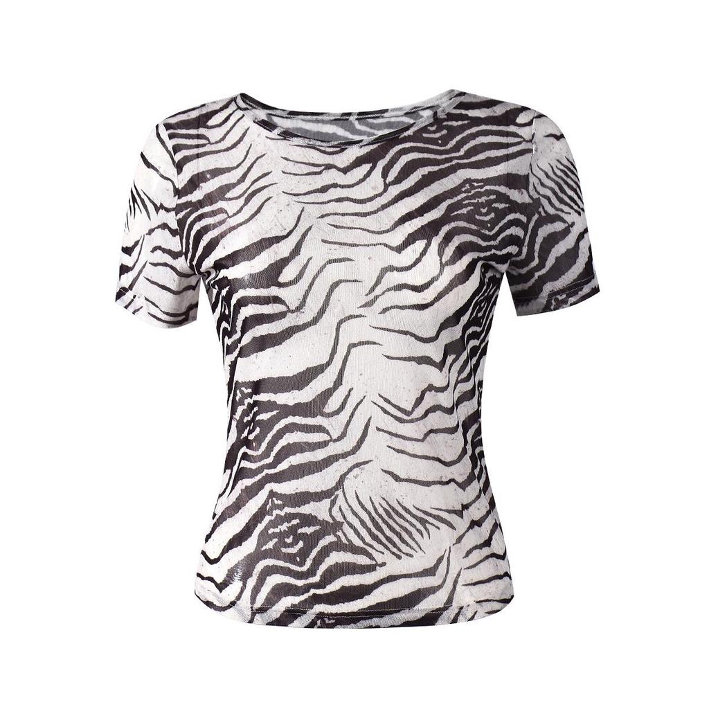 Летний бестселлер 2026: Женский топ европейского и американского стиля, облегающий, с принтом в виде сетки