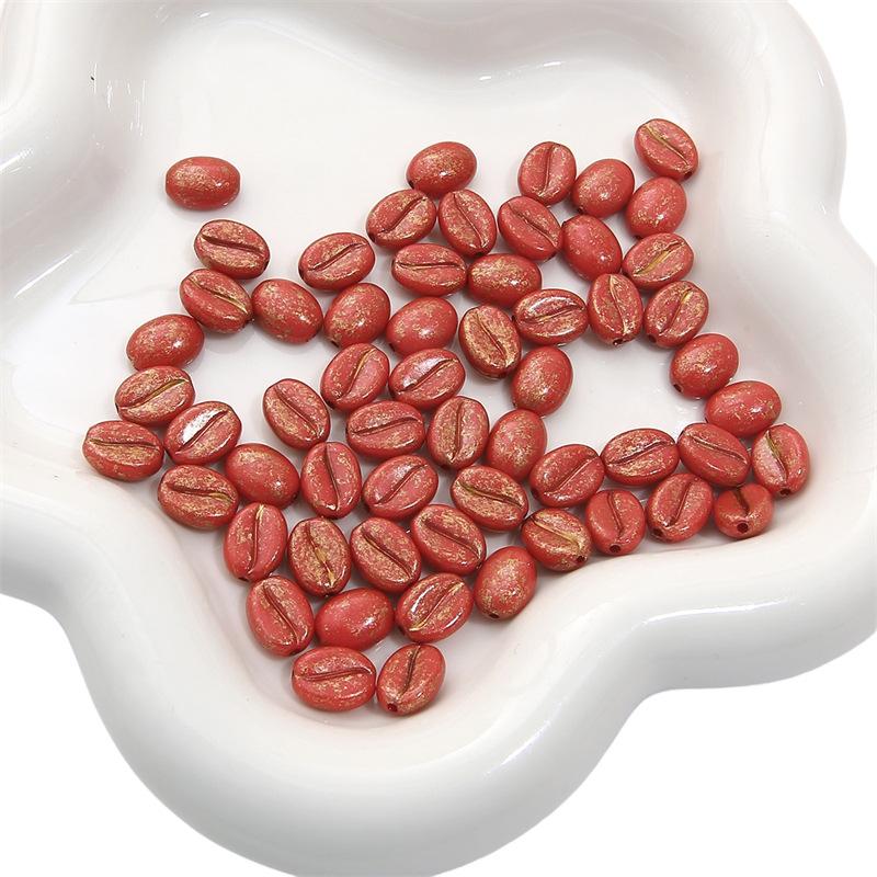 Бусины для браслета ручной работы 8x10 мм Акриловые кофейные зерна Бусины-рассыпки Аксессуары для самостоятельного изготовления Бусины для браслетов Нитки для браслетов Разделительные бусины