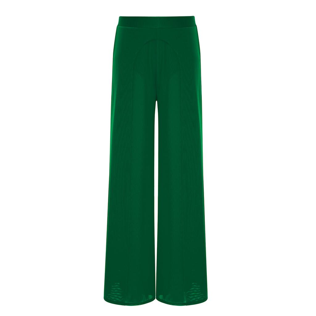 Girls Competition Dance Pants: Elastic Waistband Wide-Leg Mesh with Built-In Briefs for Lyrical Performance