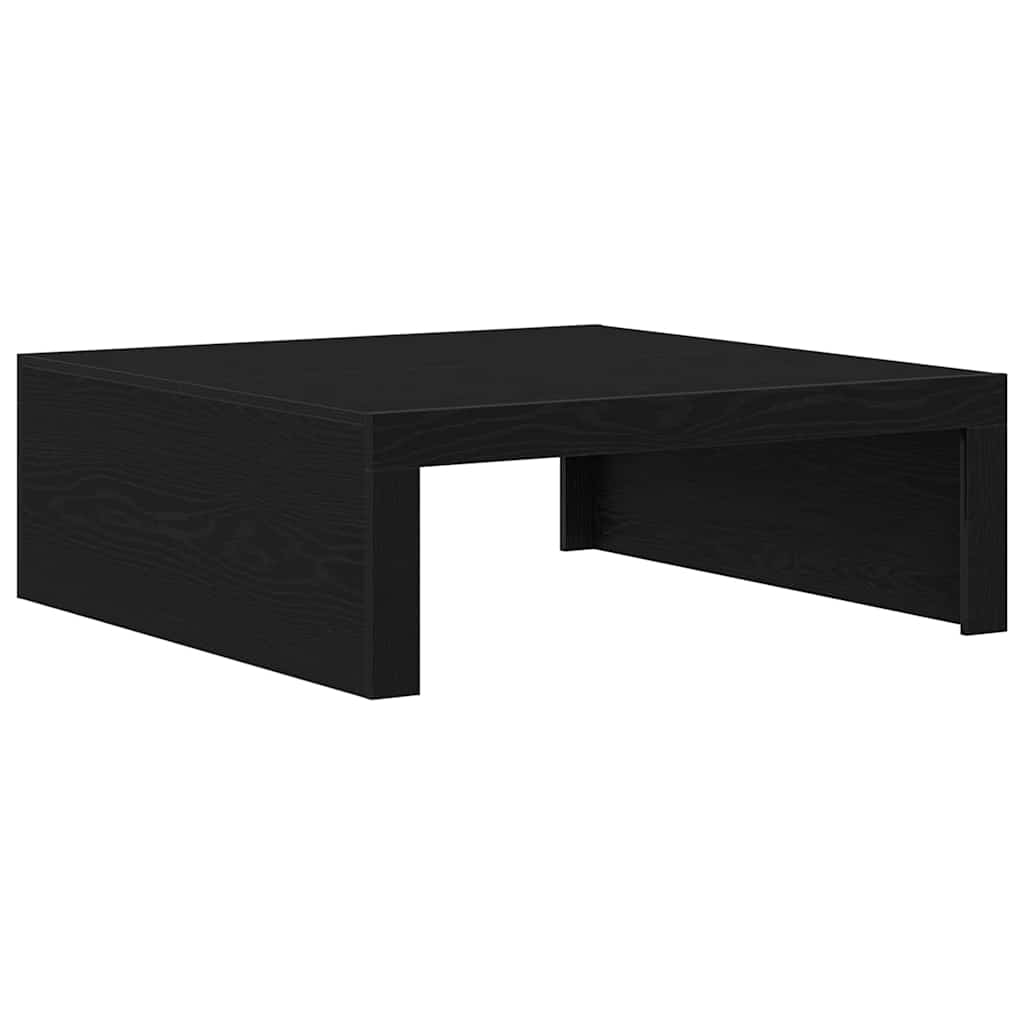 Coffee Table Black Oak Look 100 x 100 x 35 cm Engineered Wood