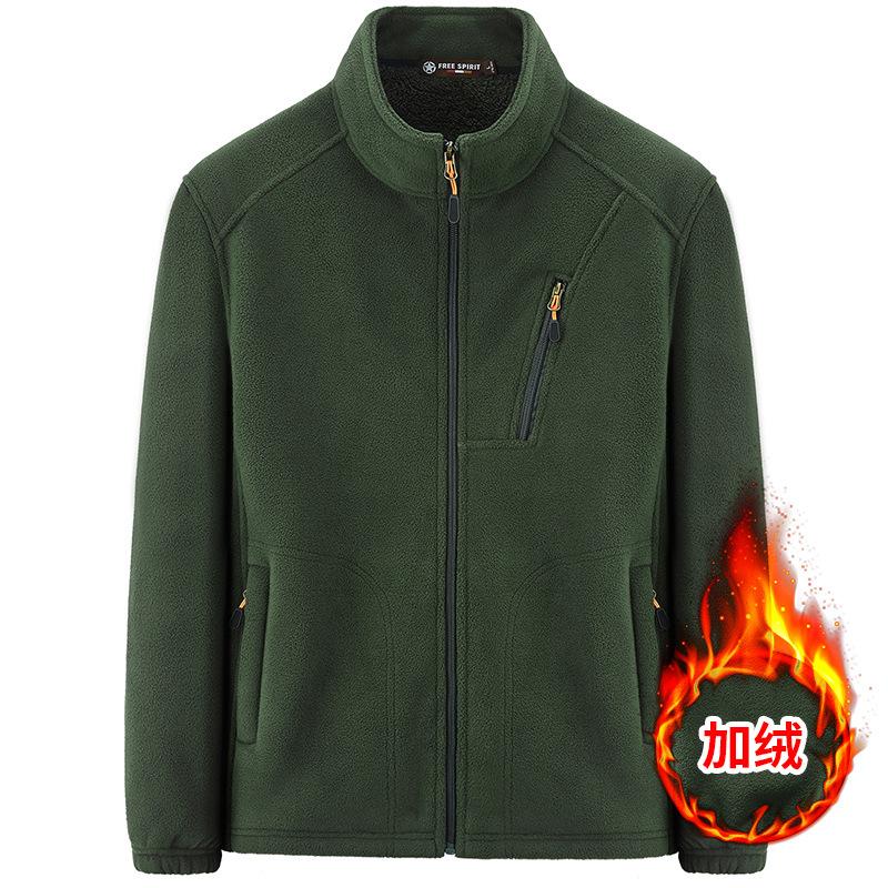 Куртка из плюшевого флиса мужская осенне-зимняя, новая, для занятий спортом на открытом воздухе, мужской кардиган из ягненка, модная мужская одежда