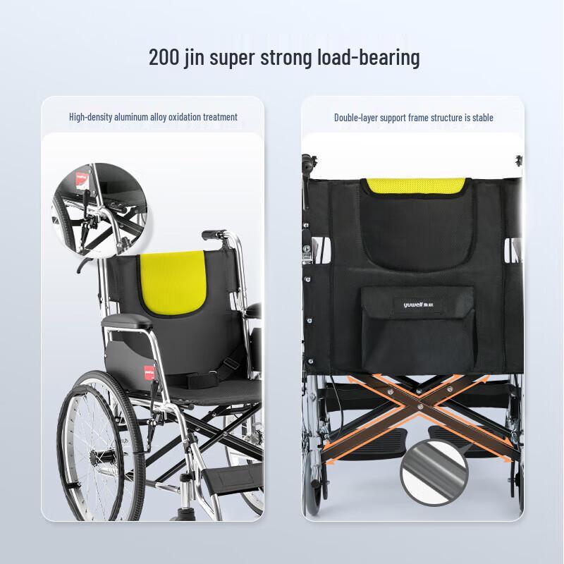 Yuwell H053C Lightweight Foldable Manual Wheelchair
